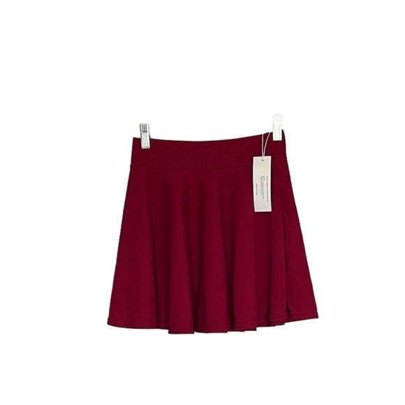 Urban Coco Maroon Velvet Skater Skirt size XS - Picture 5 of 10